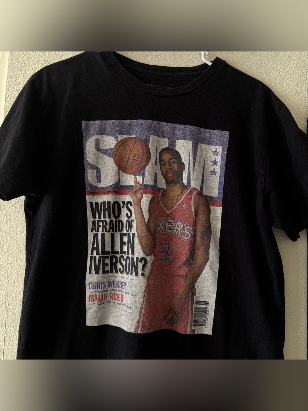 Mitchell and Ness Nostalgia Slam Magazine Allen Iverson Cover Retro Teen Size L